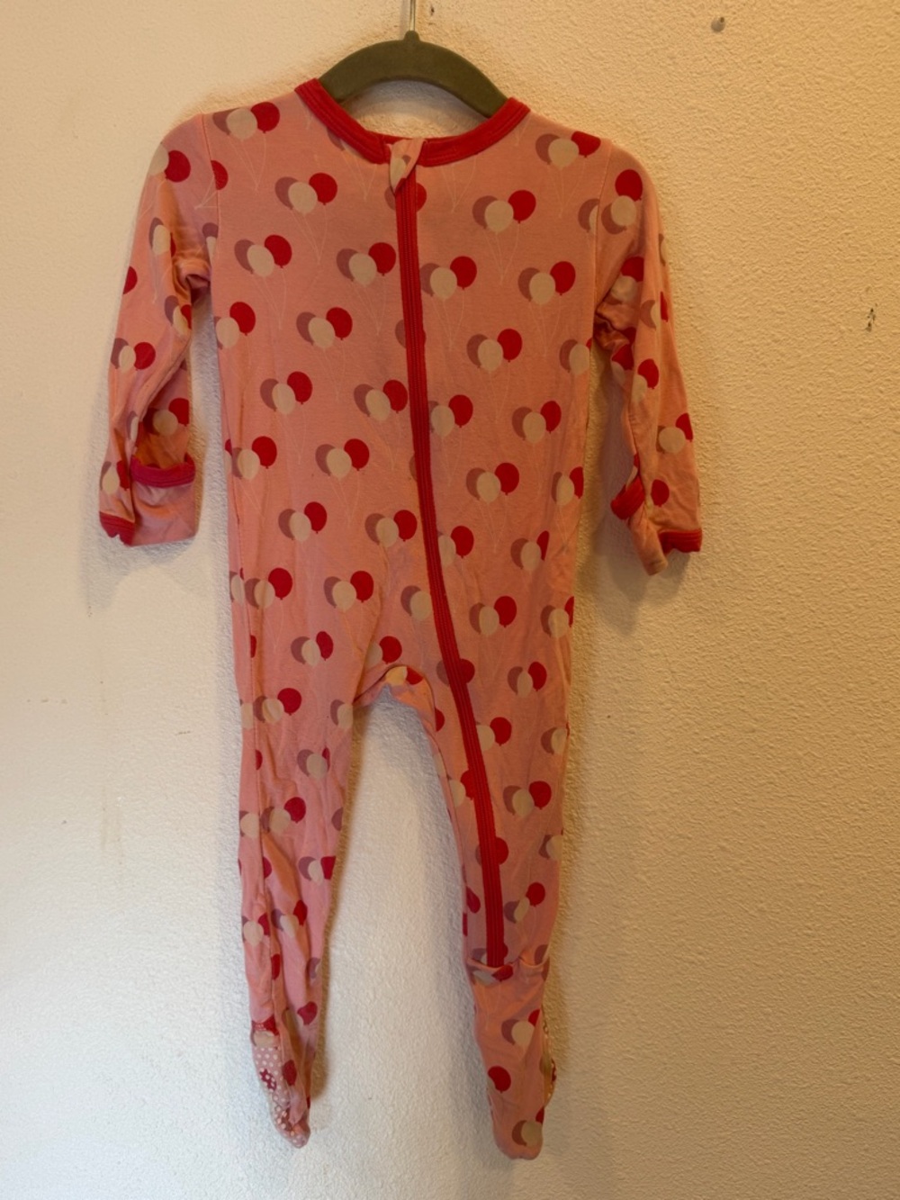 Kickee Pants Pink Balloon-Print Footed One-Piece